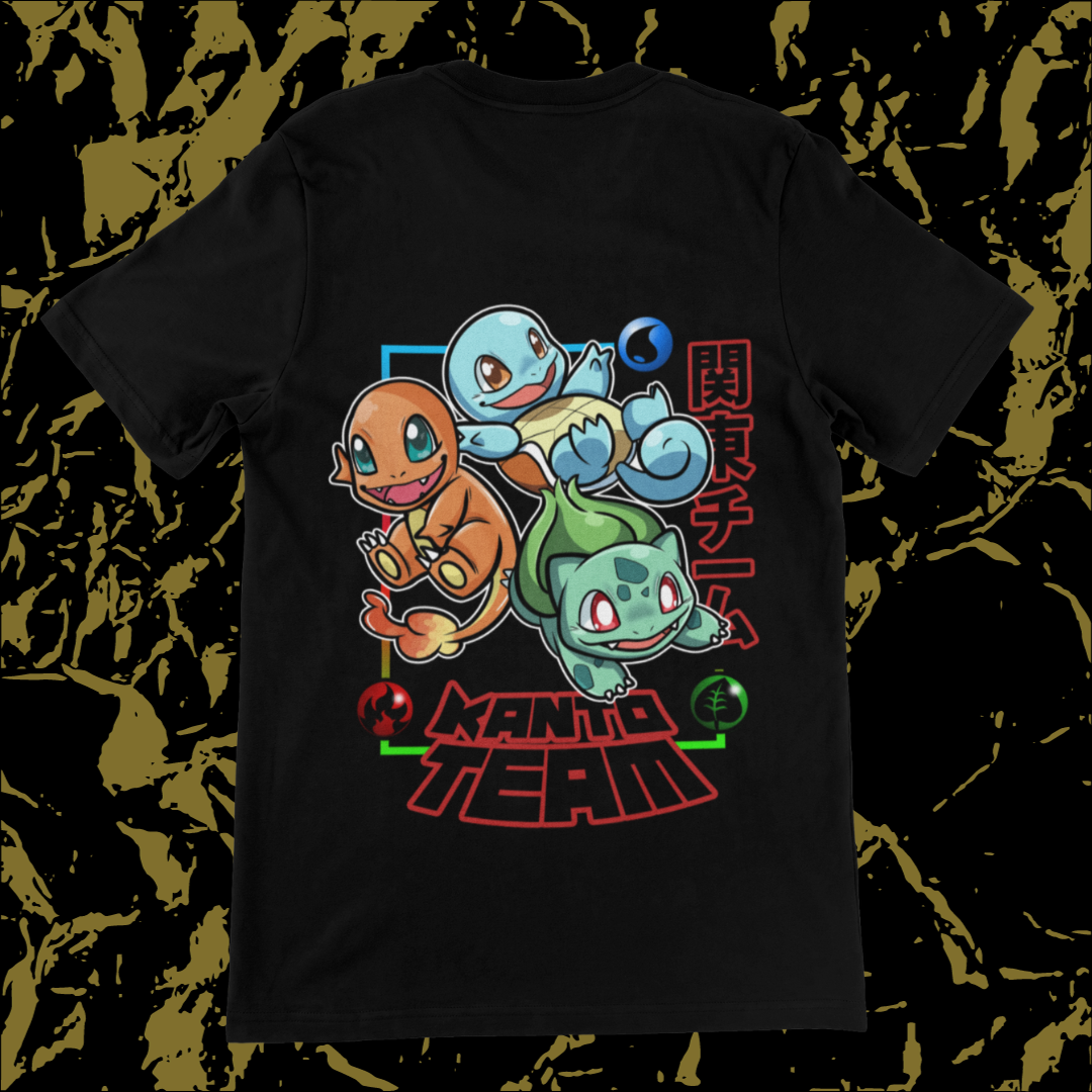 Kanto Starters Collection - T Shirt - BACK PRINT